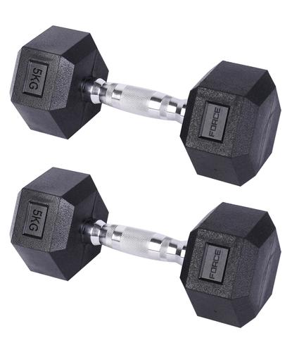 Kit Mancuernas Hexagonales 5 Kg Gadnic Force Engomadas Antideslizantes - 6