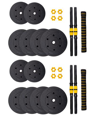 Kit Mancuernas y Barra 25 Kg Force by Gadnic Convertible Con Discos PVC y Rosca - 6