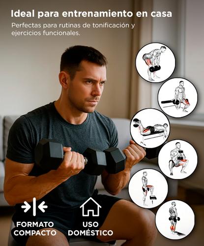 Par de Mancuernas Force By Gadnic 5 kg Hexagonal Engomada  Outlet - 3