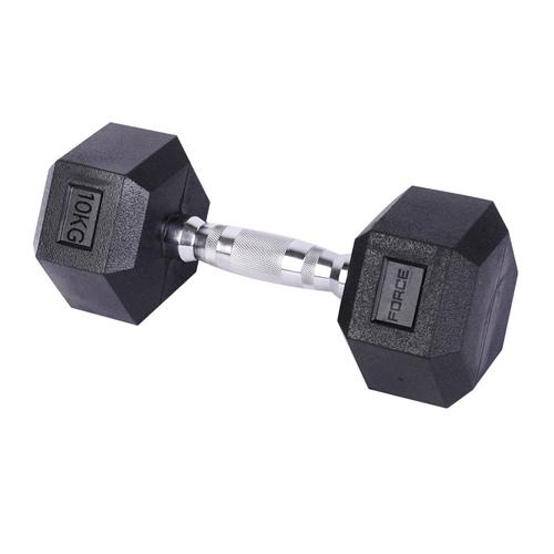 Mancuerna Hexagonal Force By Gadnic 10 kg Agarre Ergonómico - 0