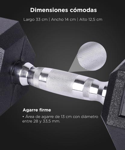 Mancuerna Hexagonal Force By Gadnic 10 kg Agarre Ergonómico - 2