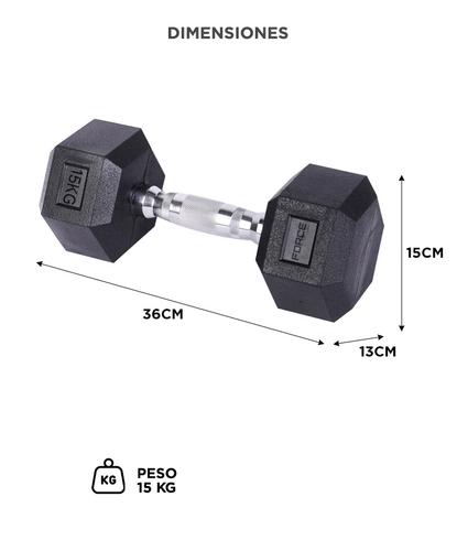 Mancuerna Hexagonal Force By Gadnic 15 Kg - 3