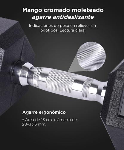 Mancuerna Hexagonal Force By Gadnic 20KG Agarre Seguro  - 2