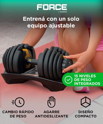 Mancuerna Ajustable Force By Gadnic Pesa 24 kg Peso Regulable - 1