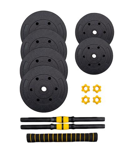 Kit Mancuernas Y Barra Force By Gadnic  25 Kg Discos Pvc Conversor A Rosca Entrenamiento Completo  - 6
