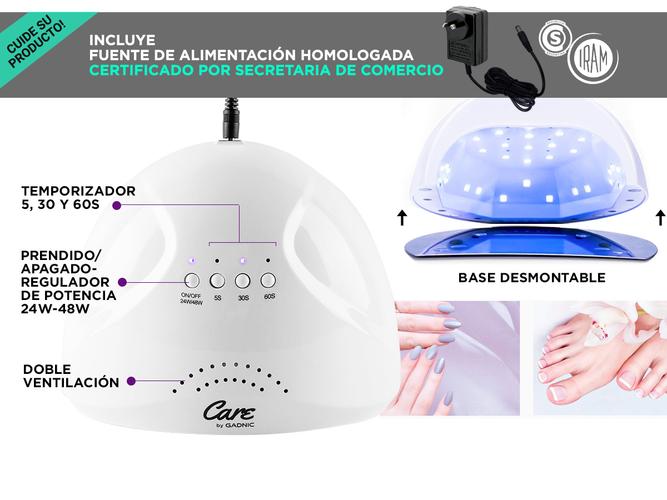 Cabina Para Uñas Gadnic Ledsun UV 48w Uso Profesional - 4