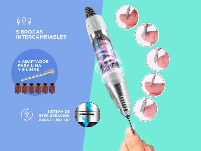 Kit Para Uñas Gadnic Torno T202  Cabina UV Led BQ5 Pro Uso Profesional - 4