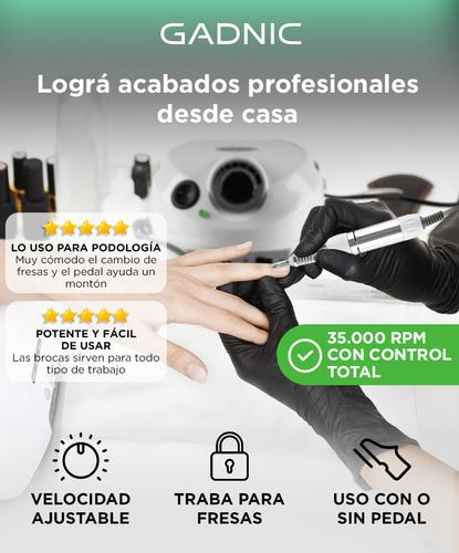 Torno Para Uñas Gadnic T202 35000rpm Uso Profesional - 1