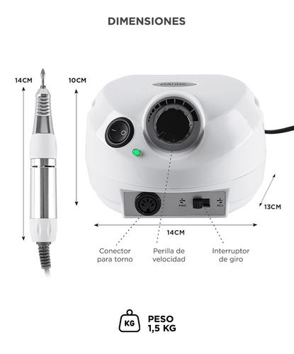 Torno Para Uñas Gadnic T202 35000rpm Uso Profesional - 5