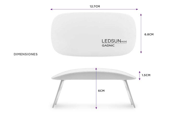 Cabina Para Uñas Gadnic Ledsun Mini UV Led Compacta y Portátil - 5