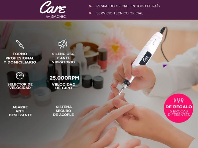 Kit Para Uñas Gadnic Torno T102  Cabina UV Led BQ5 Pro Uso Profesional - 2