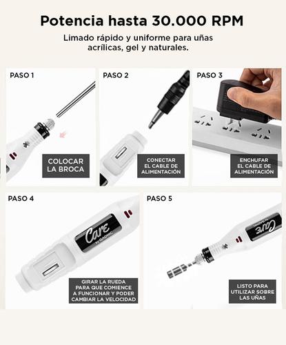 Torno Para Uñas Gadnic T102 25.000rpm Uso Profesional - 4