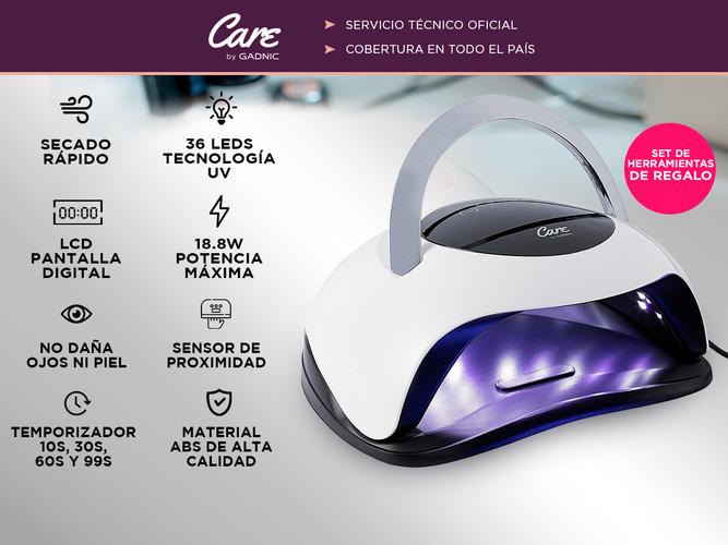 Kit Para Uñas Gadnic Torno T103 Recargable  Cabina Para Uñas Led 120w Uso Profesional - 1