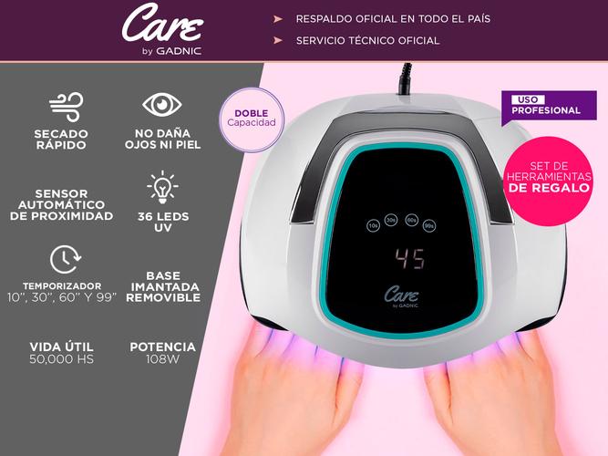 Kit Para Uñas Gadnic Torno T202 + Cabina UV Led BQ6 Pro Uso Profesional - 1