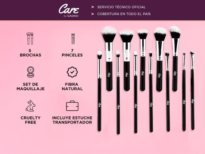 Set de Brochas Maquillaje Cosmetica Gadnic B12 x12 - 1