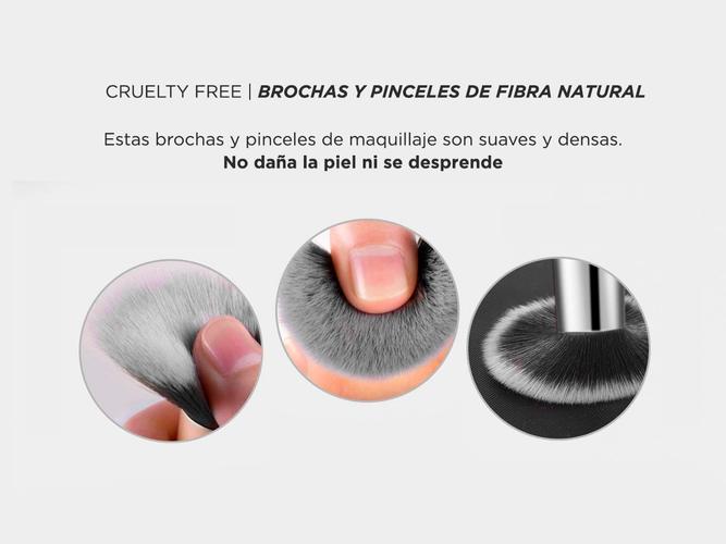 Set de Brochas Maquillaje Cosmetica Gadnic B12 x12 Outlet - 4