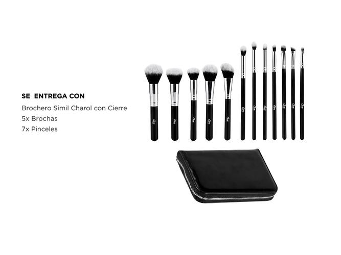Set de Brochas Maquillaje Cosmetica Gadnic B12 x12 - 6