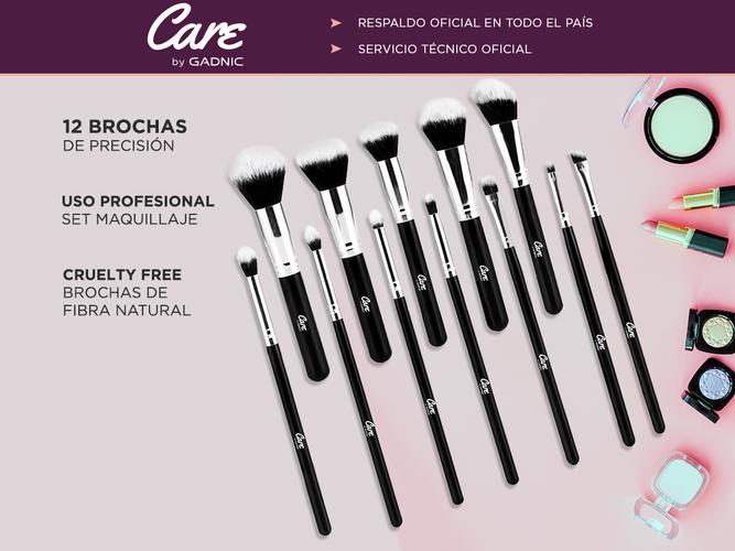 Set de Brochas Maquillaje Cosmetica Gadnic B12 x12 Outlet - 1
