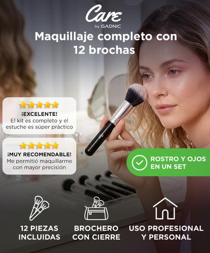 Set de Brochas Maquillaje Cosmetica Gadnic B12 x12 - 1