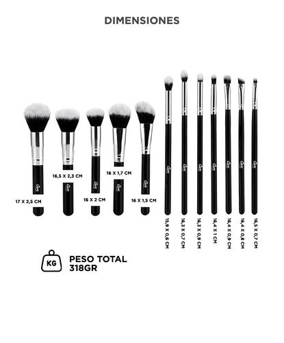 Set de Brochas Maquillaje Cosmetica Gadnic B12 x12 - 5