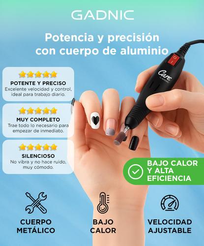 Torno Para Uñas Care By Gadnic T20K Manicura Profesional  Brocas Y Limas - 1