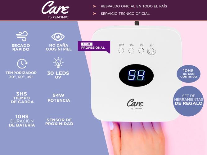Cabina para Uñas Gadnic Recargable 54W Secado Rapido - 1