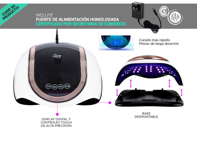 KIT Cabina Para Uñas Uv Led 180W  Torno Manicura T202 Profesional - 5