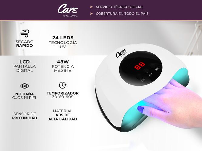 Cabina Para Uñas Gadnic 8T Uv Led 48W Profesional Display Digital - 1