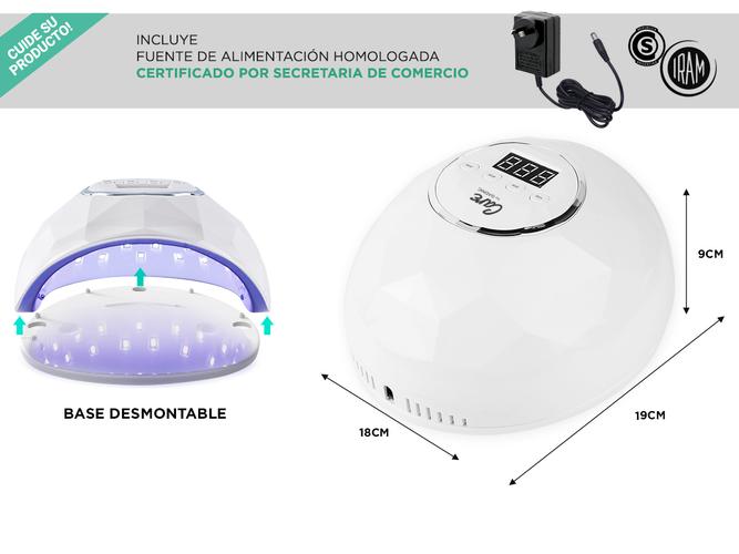 Cabina Para Uñas Gadnic Sun Diamond Uv Led 86W Uso Profesional - 4