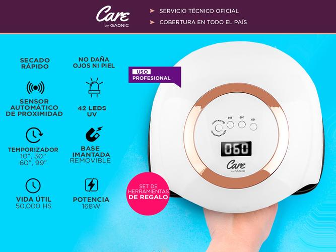 Cabina Para Uñas Gadnic 168 W Led UV Profesional  - 1
