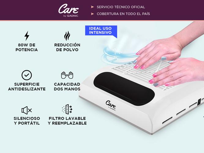 Extractor De Polvo Para Uñas Care By Gadnic VaccBeast 80w Uso Profesional - 1