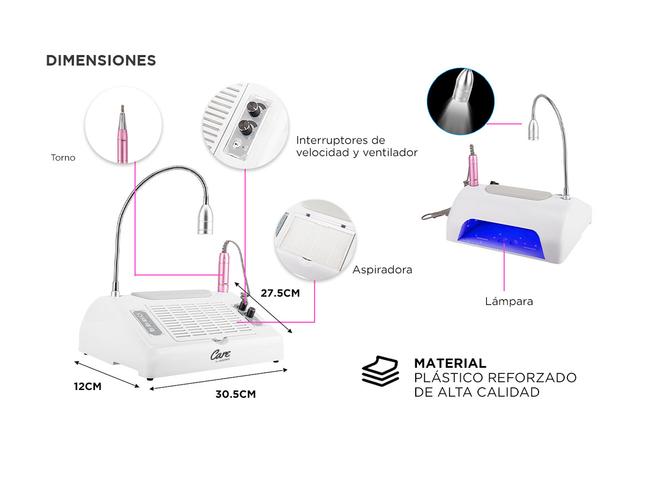 Cabina UV led para uñas Gadnic PRO5000 5 funciones en 1 - 5