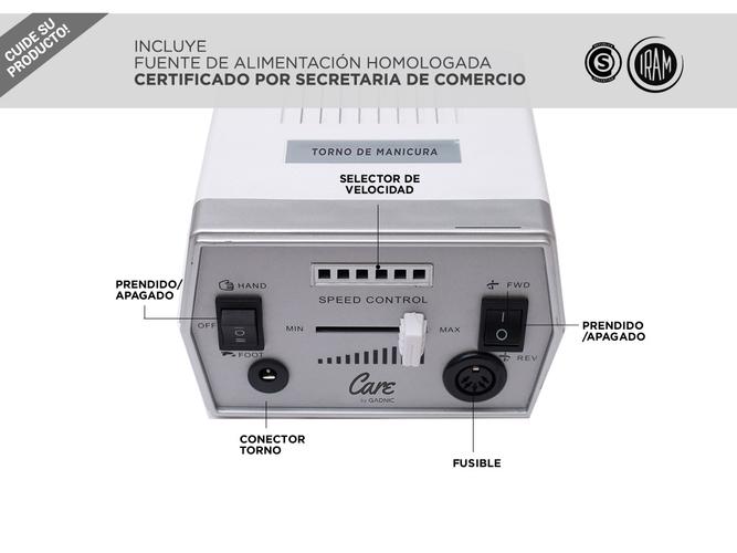 Torno Profesional Para Uñas Gadnic de Alta Velocidad - 4