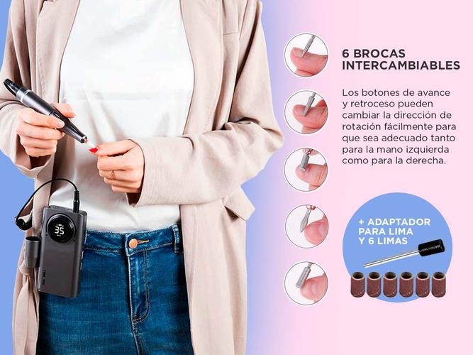 Torno Eléctrico Portatíl + Cabina Para Uñas Gadnic Ledsun 48W - 3
