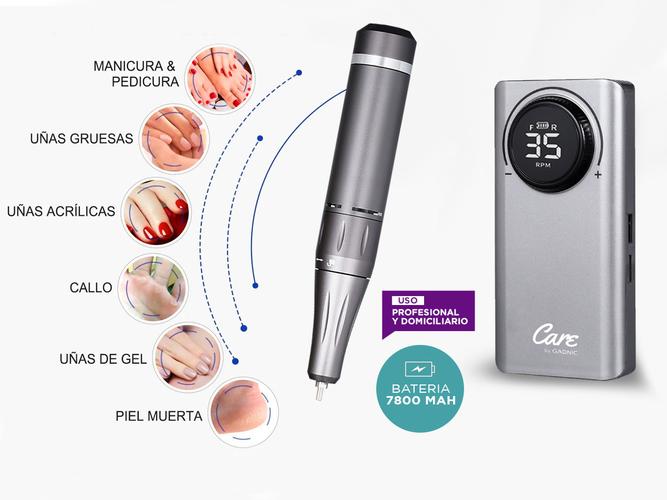 Torno Eléctrico de Uñas Gadnic Portatíl 35000 RPM Velocidad Ajustable  - 4