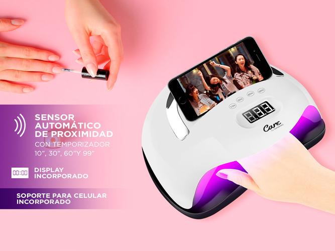Cabina Uñas LED UV Gadnic Lampara Secador de Uñas Acrílicas Con Ranura + Mango Flexible - 2