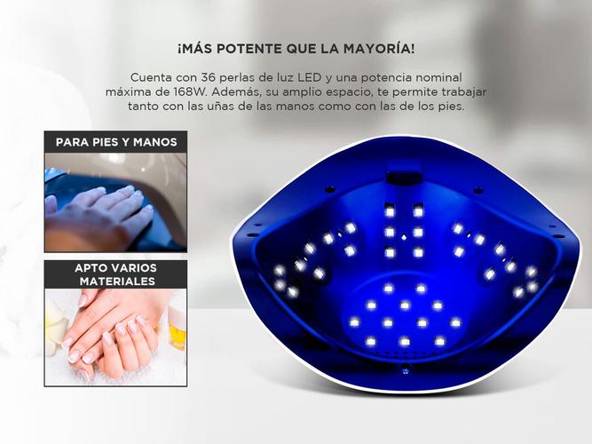 Cabina Uñas LED UV Gadnic Lampara Secador de Uñas Acrílicas Con Ranura + Mango Flexible - 3