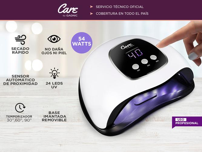 Cabina Para Uñas CB43M22 Gadnic Lampara LED UV 54w 24 leds - 1