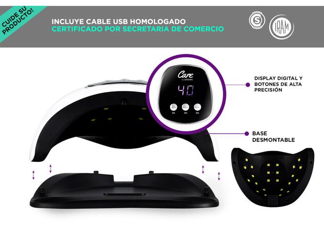 Cabina Para Uñas CB43M22 Gadnic Lampara LED UV 54w 24 leds - 4
