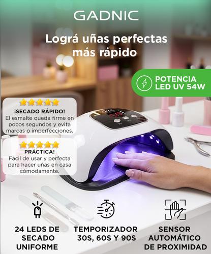 Cabina Para Uñas CB43M22 Gadnic Lampara LED UV 18.8w 24 leds - 1