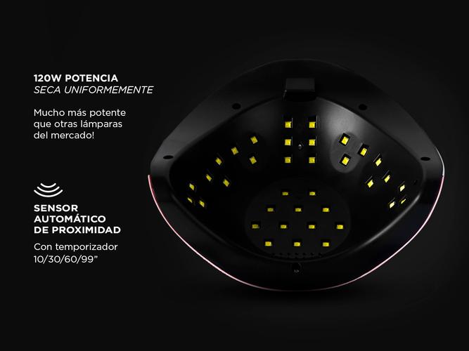 Cabina Para Uñas Gadnic Lampara LED UV 120w 36 leds Usado - 3