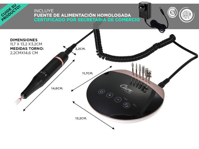 Torno Para Uñas Gadnic Centro Pulido Manicura con Pantalla Tactíl  - 4