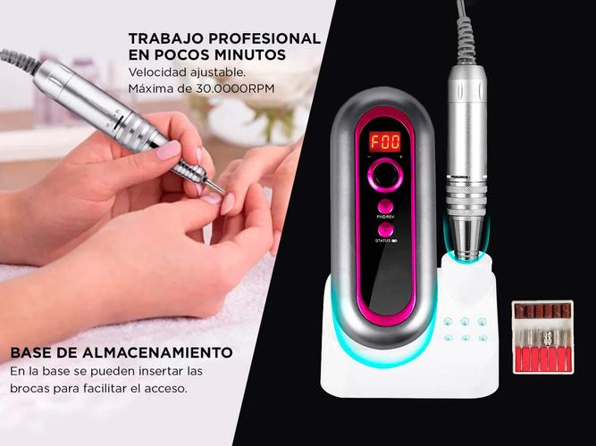 Torno de Uñas Gadnic Portátil Recargable 30000 RPM  - 4
