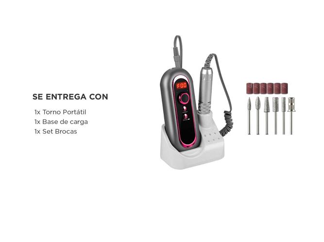 Torno de Uñas Gadnic Portátil Recargable 30000 RPM  - 6