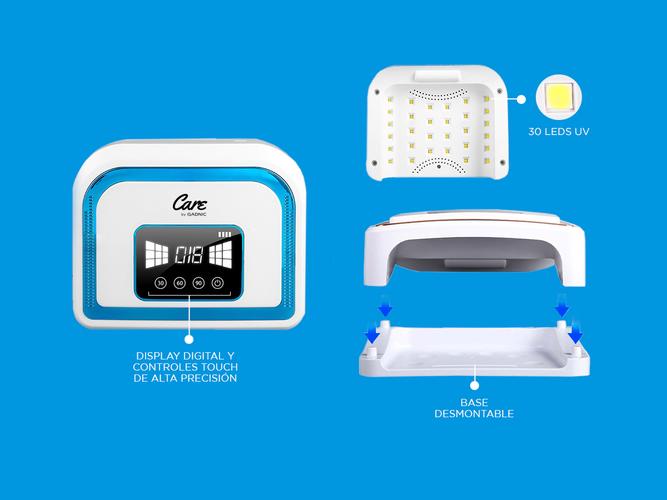 Cabina de Uñas LED UV Gadnic Recargable y Secado Rápido - 4