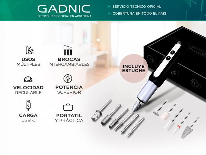 Torno Manicura Portátil ManiMaster Gadnic Velocidad Regulable  - 1