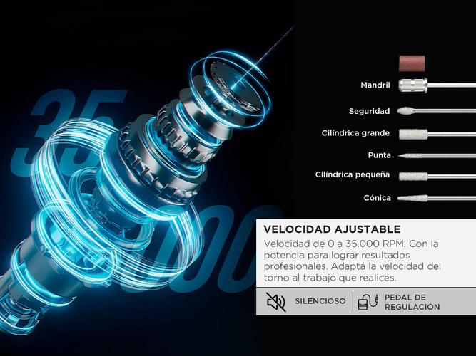 Torno Para Uñas Gadnic con Pantalla Táctil LCD - 3