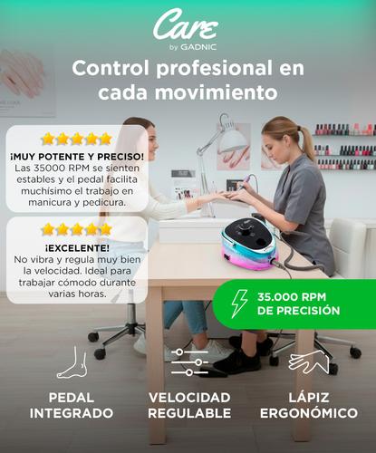 Torno de Manicura Care Gadnic 35000RPM Con Pedal de Control - 1