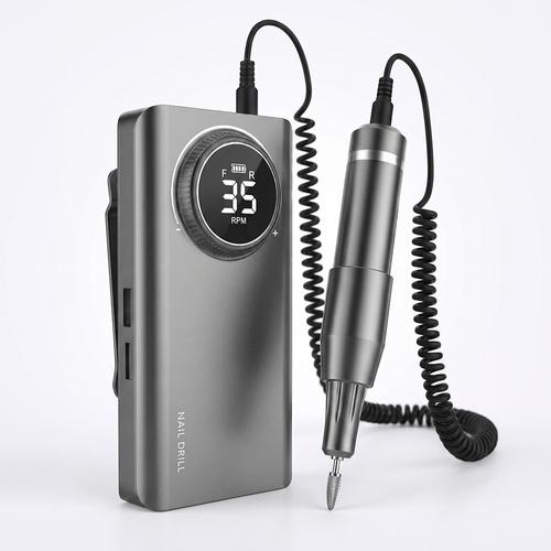 Torno Para Uñas Pro Care By Gadnic 30W Velocidad Regulable Pantalla LCD Bateria 2600 mAh Autonomia 10 A 12 Horas Conexion Tipo C Giro Forward Reverse - 0