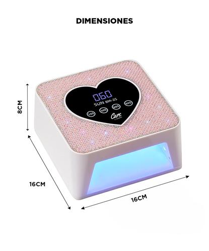 Cabina Para Uñas UV LED Care By Gadnic 48W Temporizador Sensor Infrarrojo Base Desmontable - 5